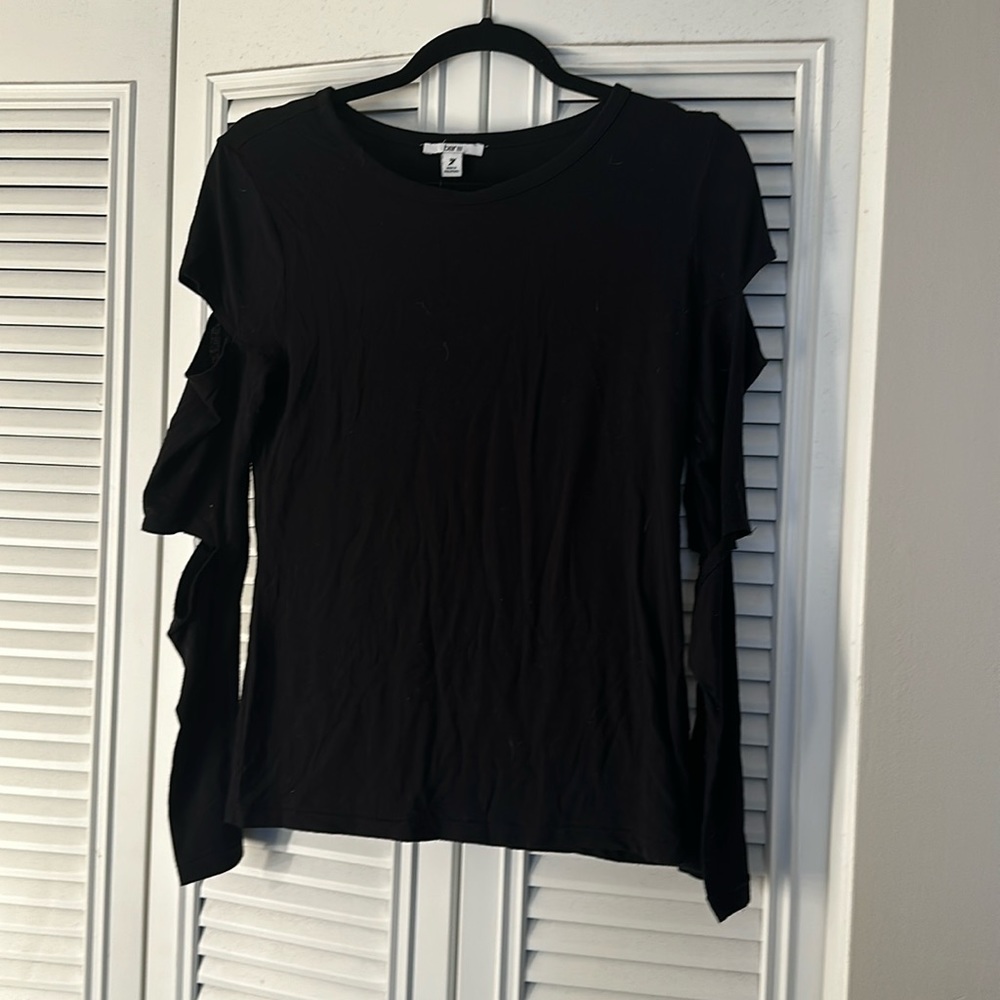 Bar iii long sleeve cut out top